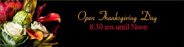 Thanksgiving hours